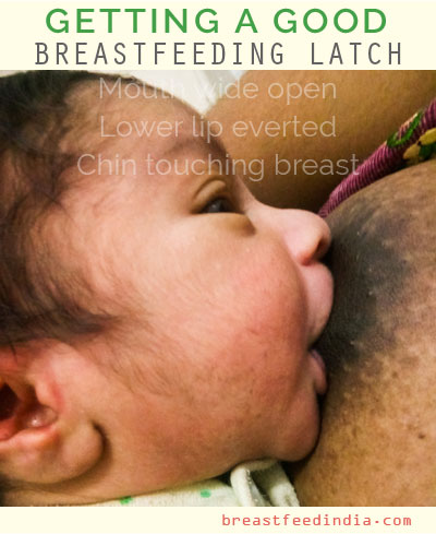 Getting a good breastfeeding latch